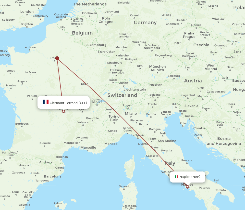 NAP-CFE flight routes