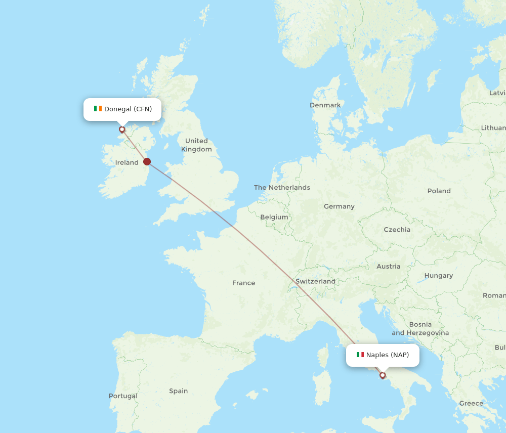 NAP to CFN flights and routes map