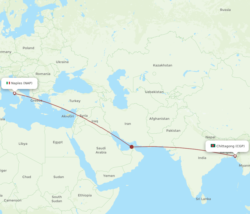 NAP-CGP flight routes