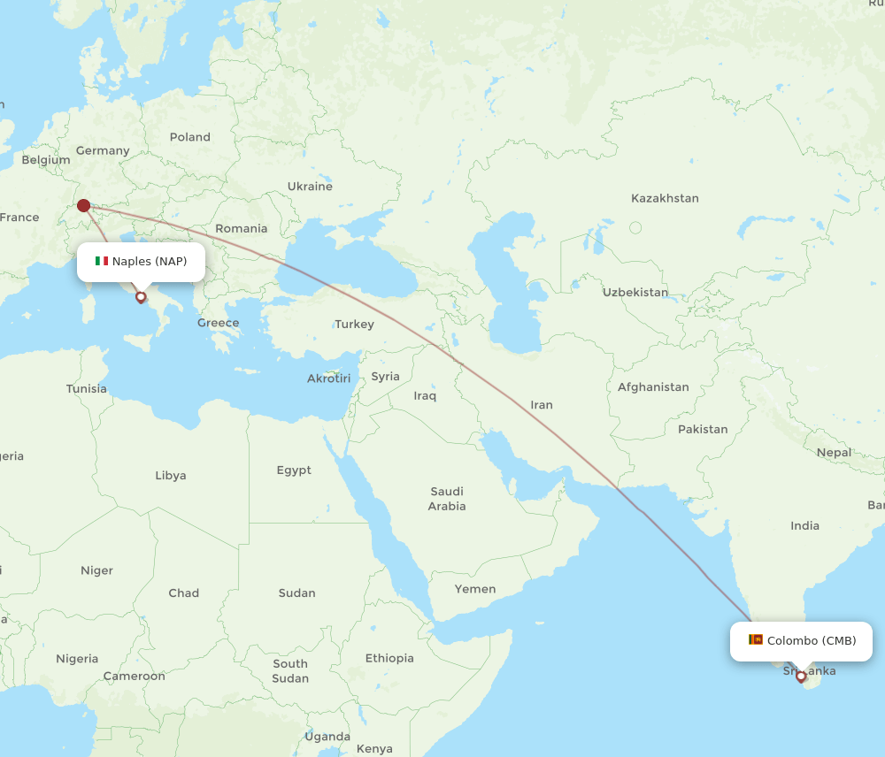 NAP-CMB flight routes