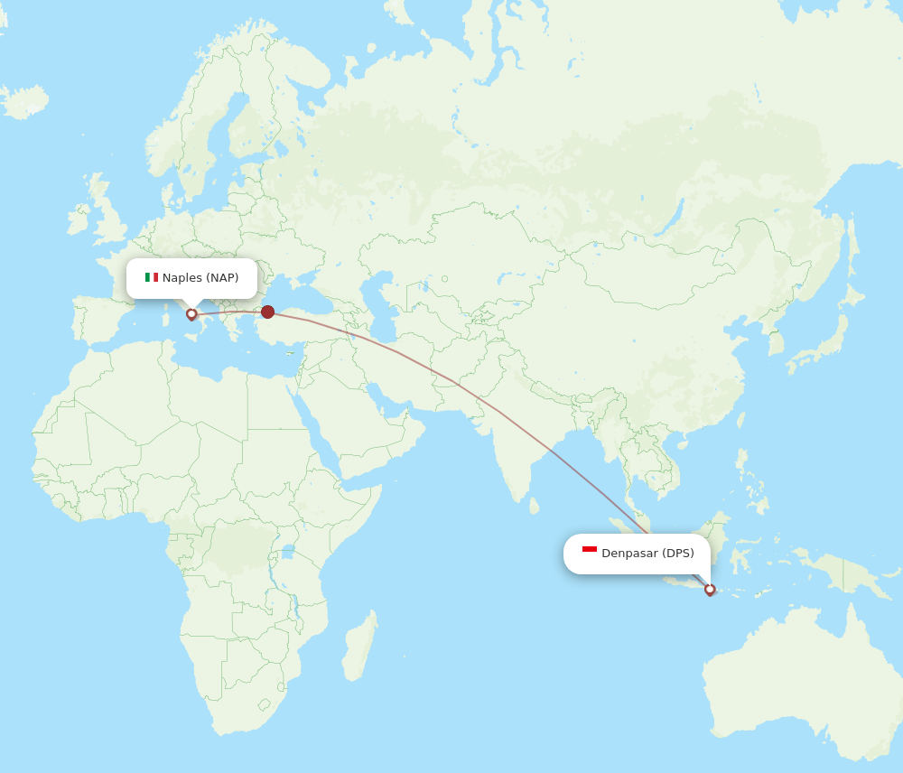 NAP-DPS flight routes