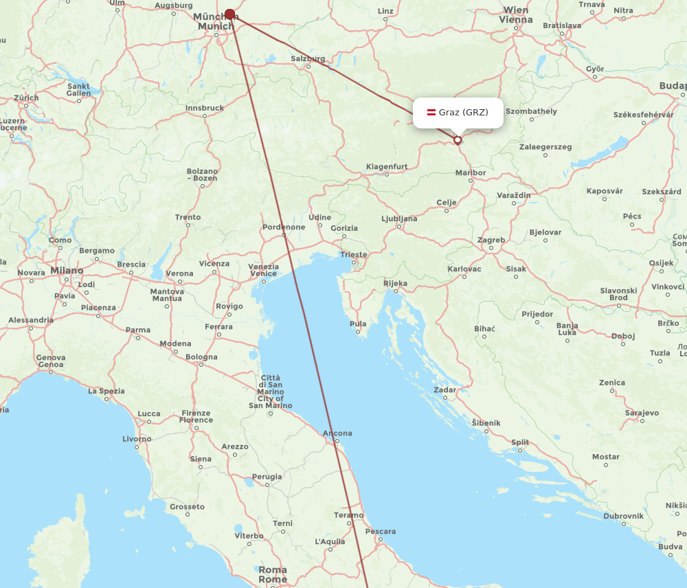 NAP-GRZ flight routes