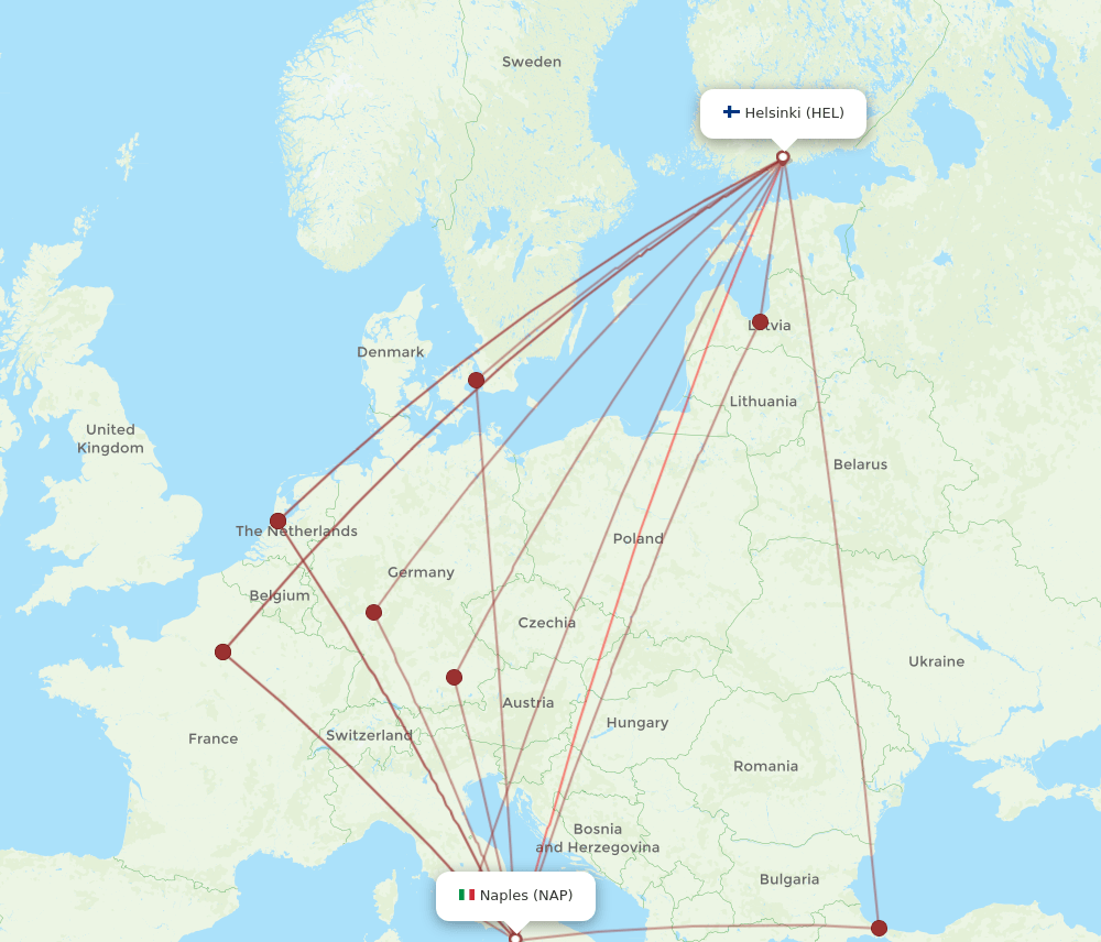NAP-HEL flight routes