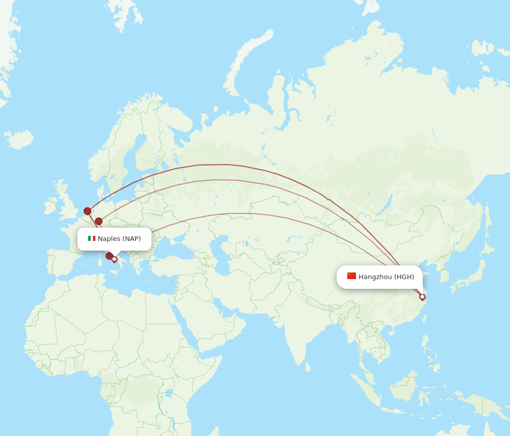 NAP-HGH flight routes