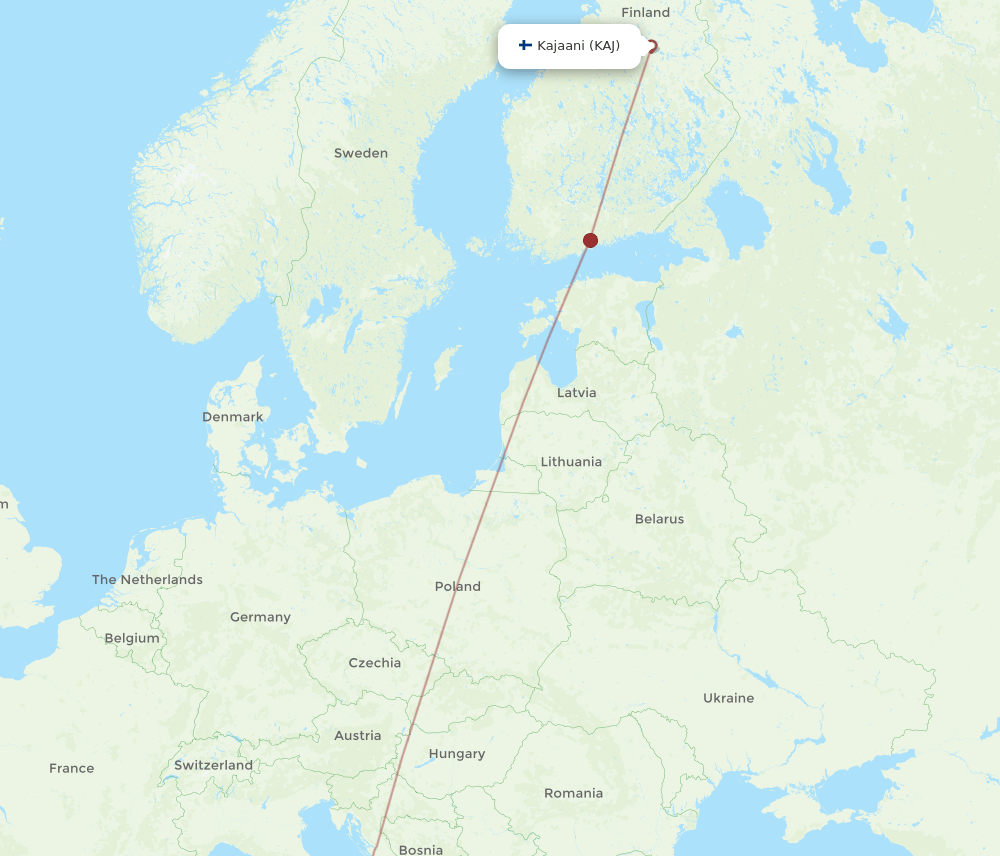 NAP-KAJ flight routes