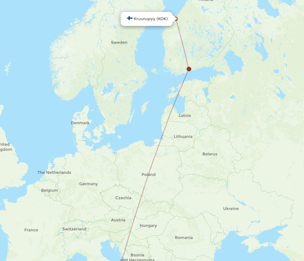 NAP-KOK flight routes