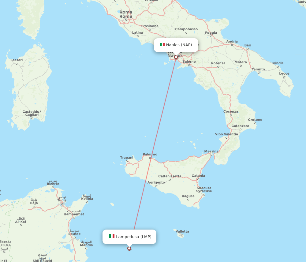 NAP-LMP flight routes