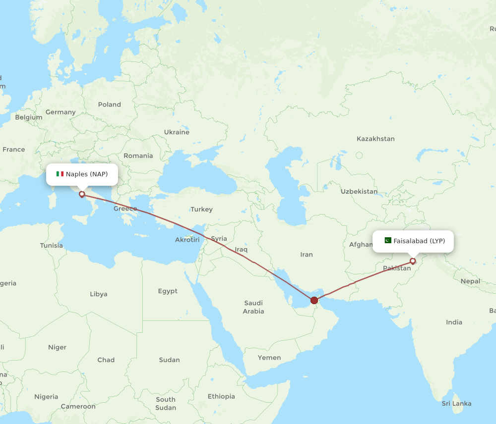 NAP-LYP flight routes