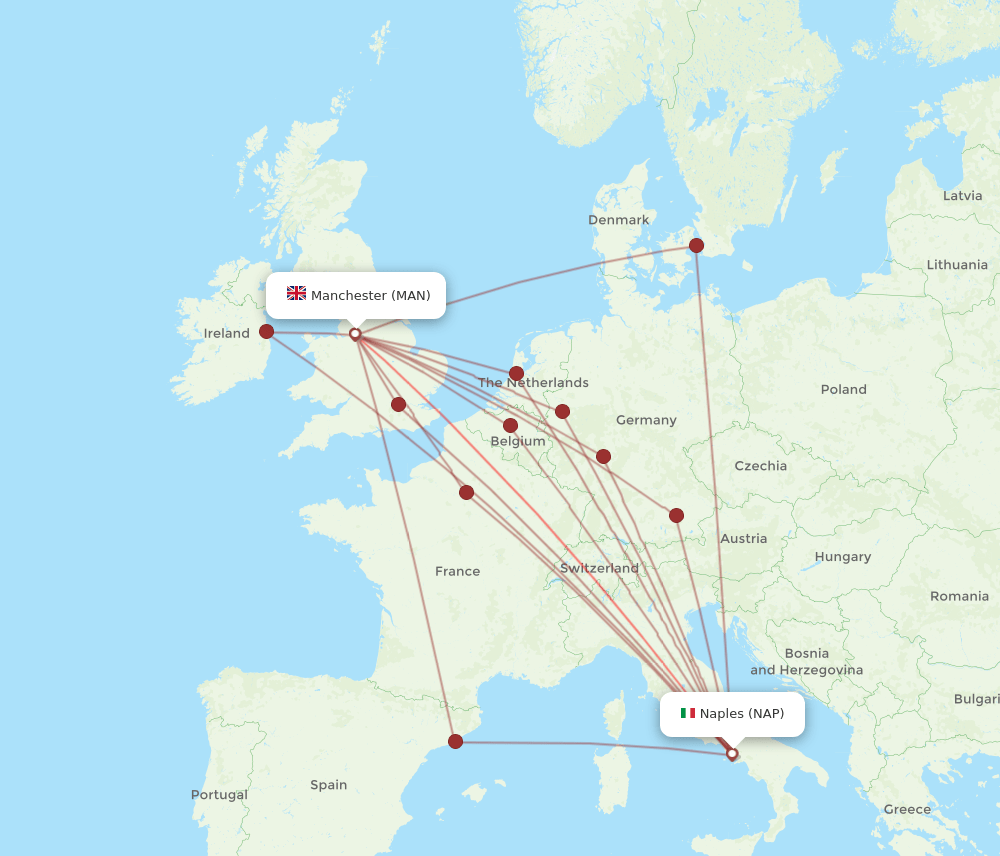 NAP-MAN flight routes