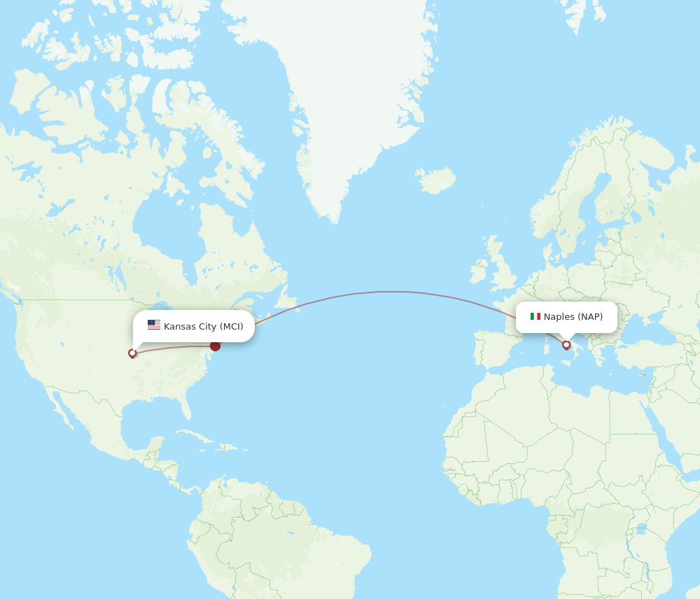 NAP-MCI flight routes