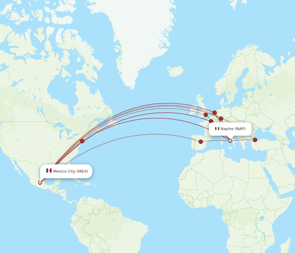 NAP-MEX flight routes
