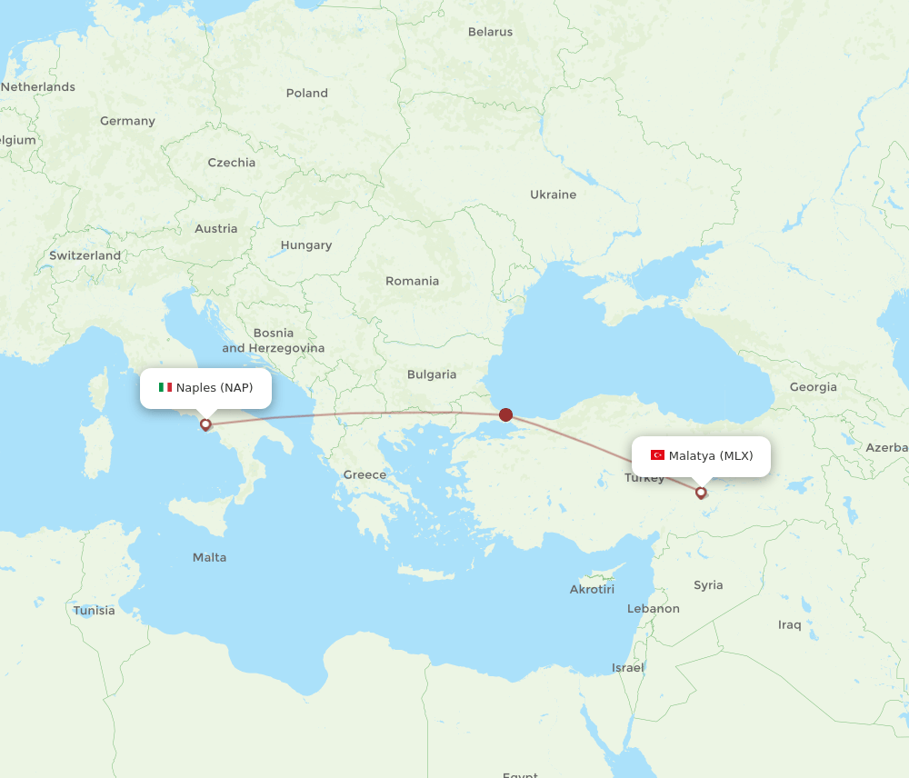 NAP-MLX flight routes