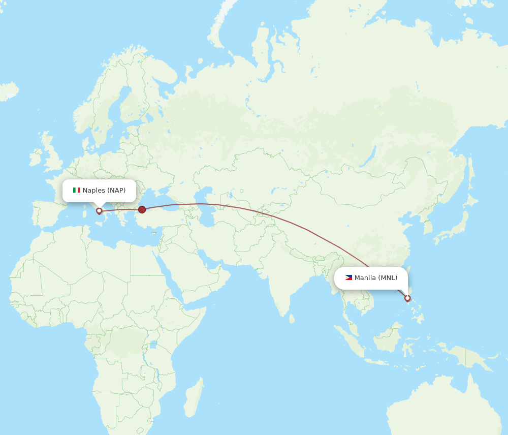 NAP-MNL flight routes