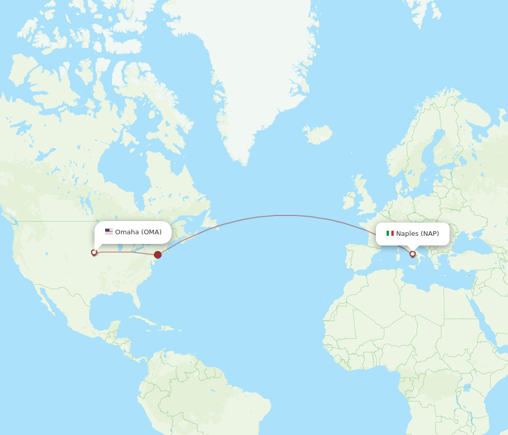 NAP-OMA flight routes