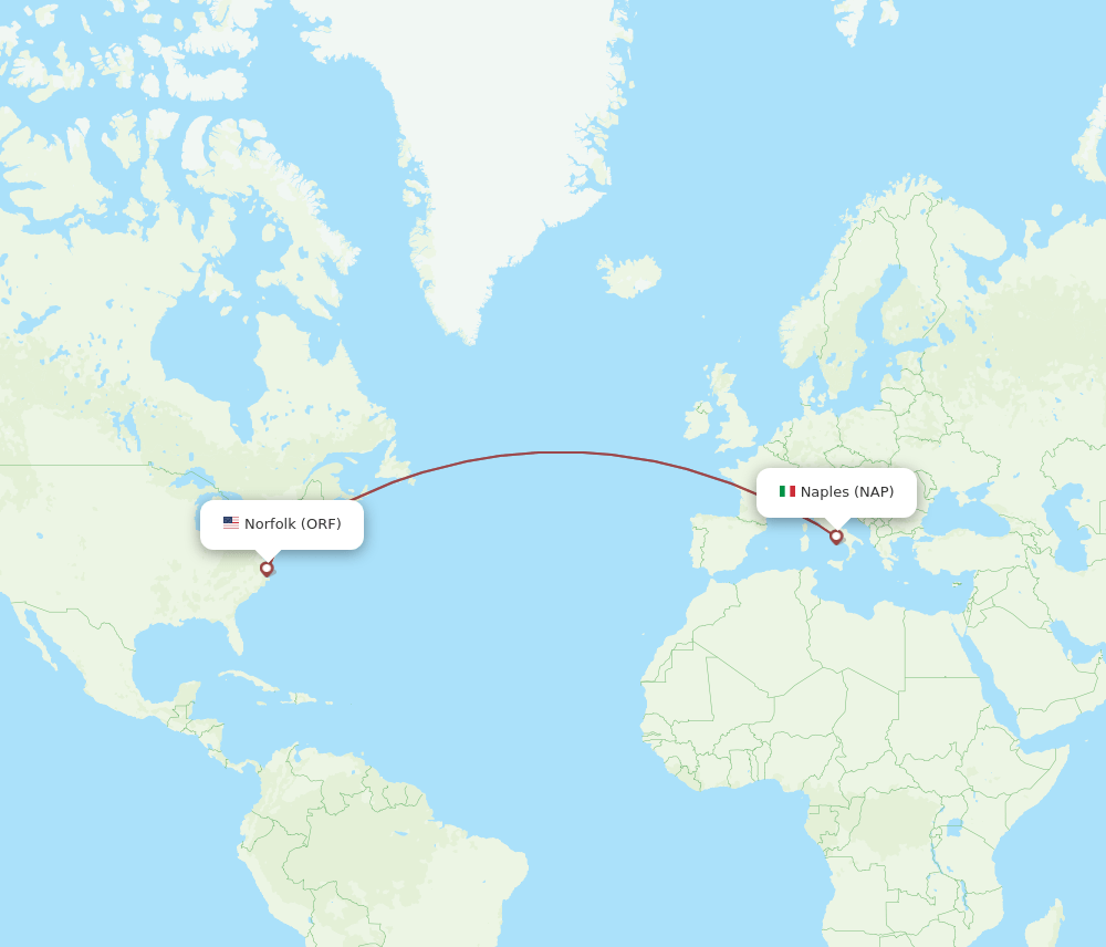 NAP-ORF flight routes