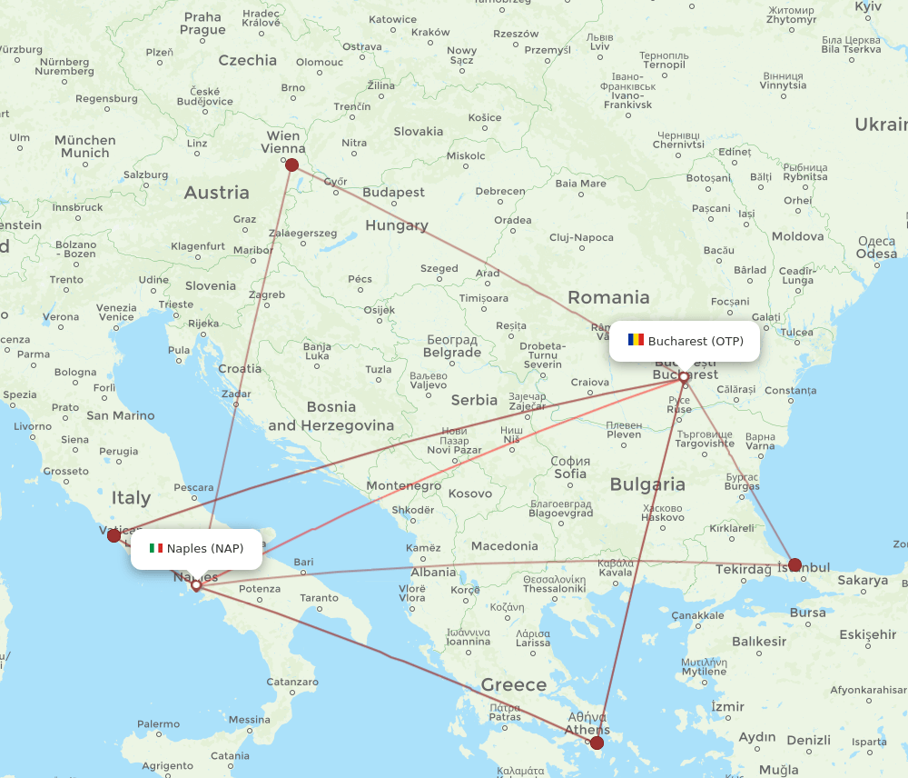 NAP-OTP flight routes