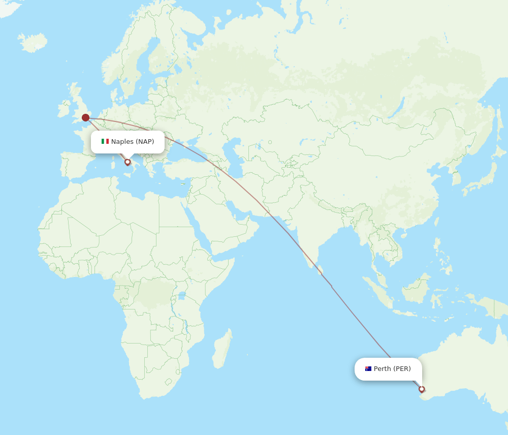 NAP-PER flight routes