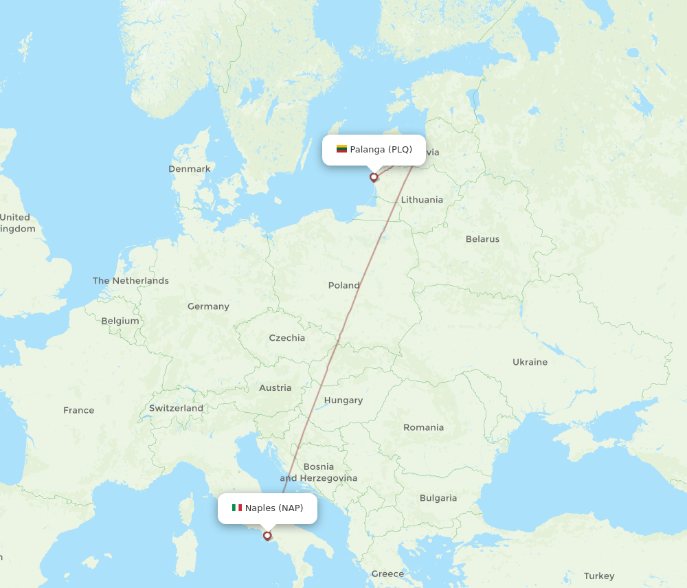 NAP-PLQ flight routes
