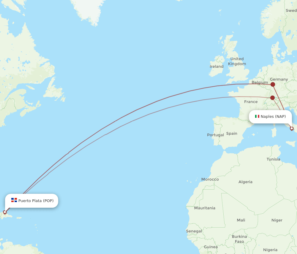 NAP-POP flight routes