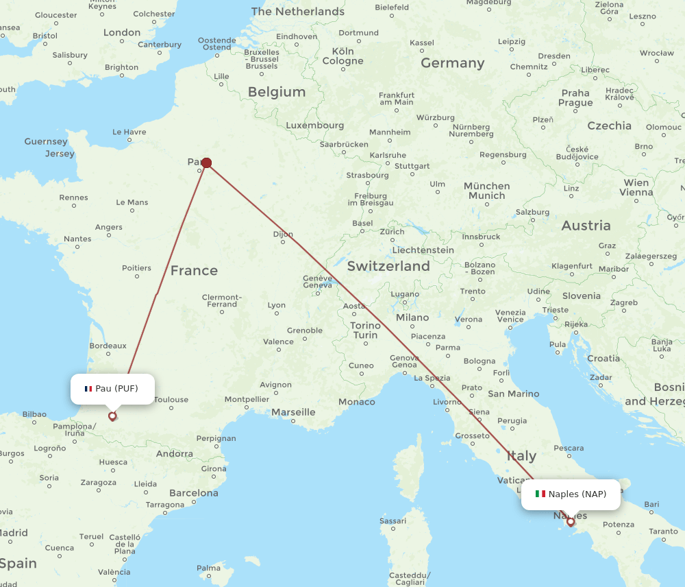 NAP-PUF flight routes