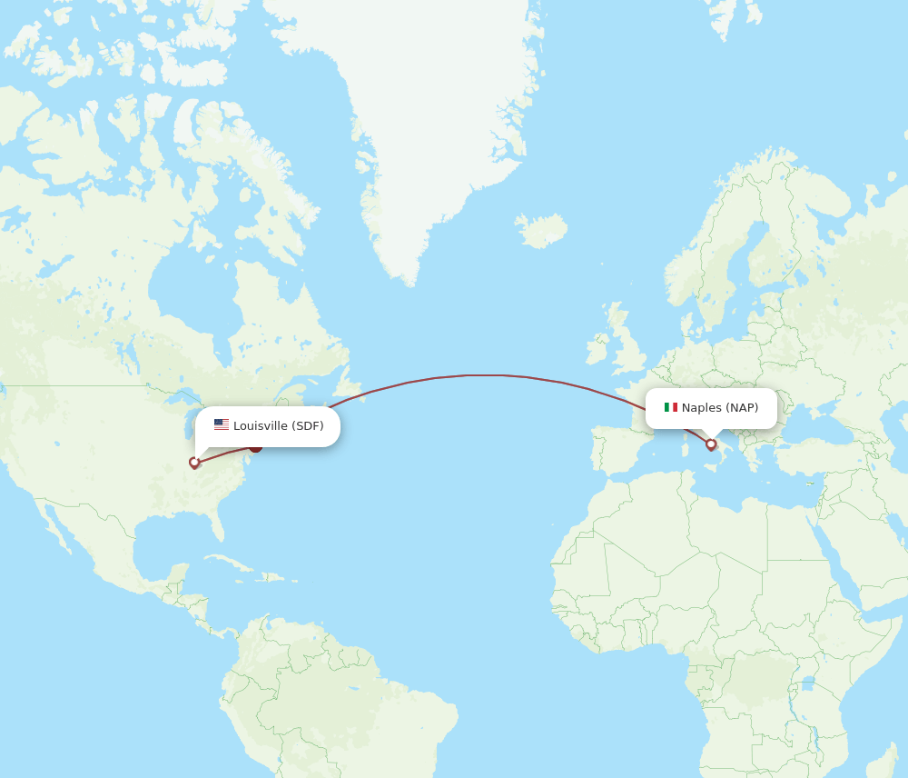 NAP-SDF flight routes