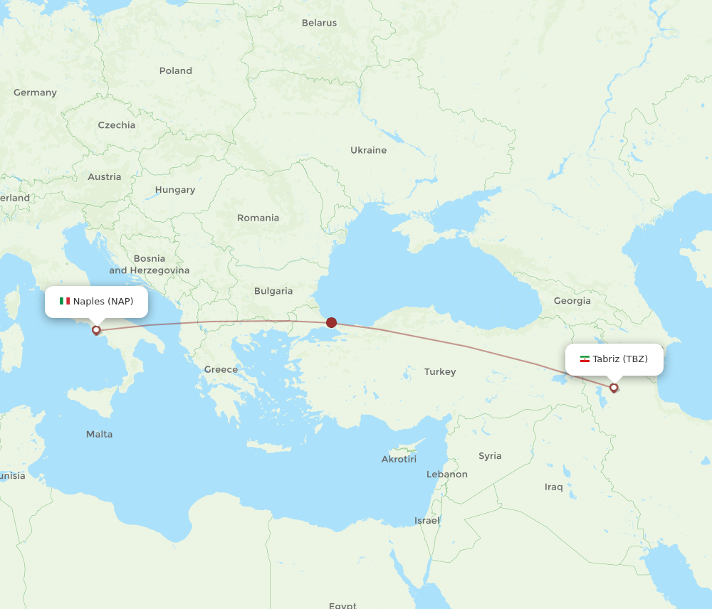 NAP-TBZ flight routes