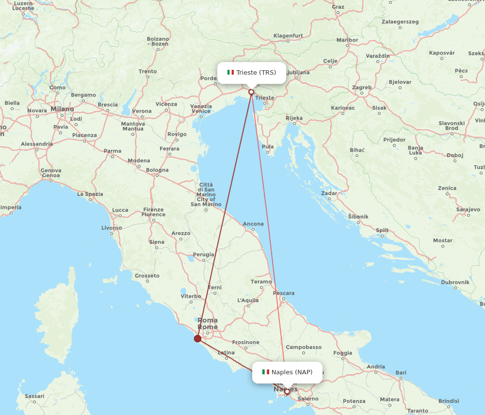 NAP-TRS flight routes