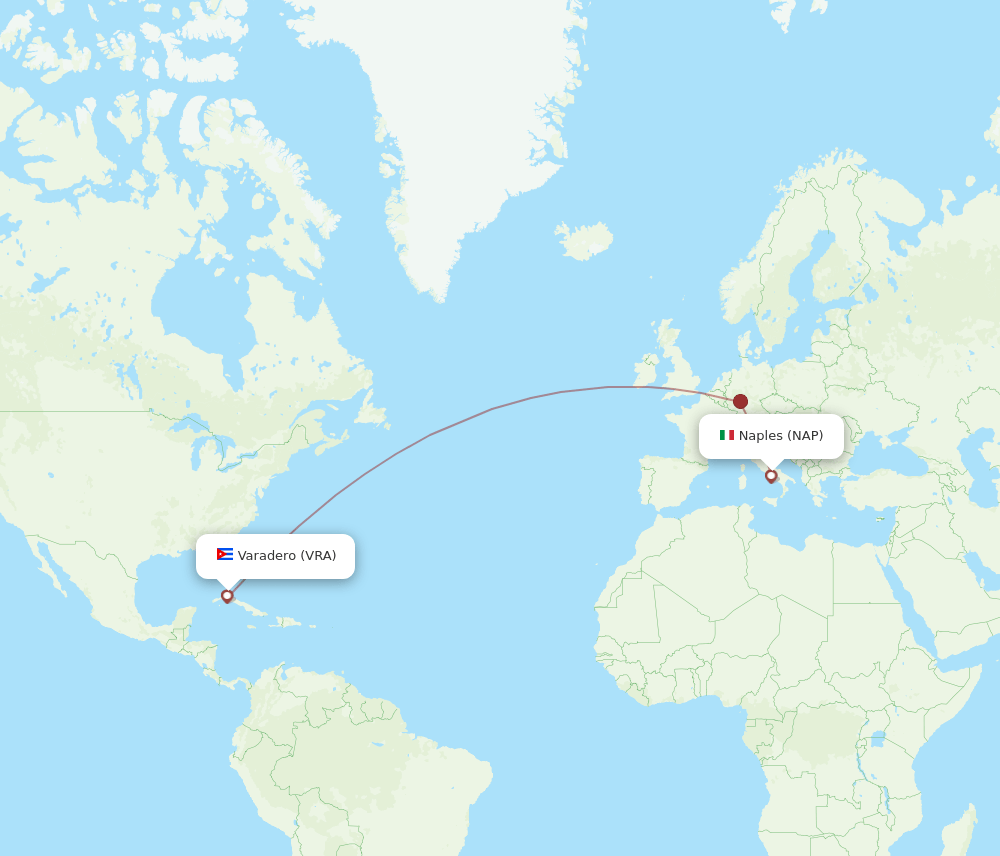NAP-VRA flight routes