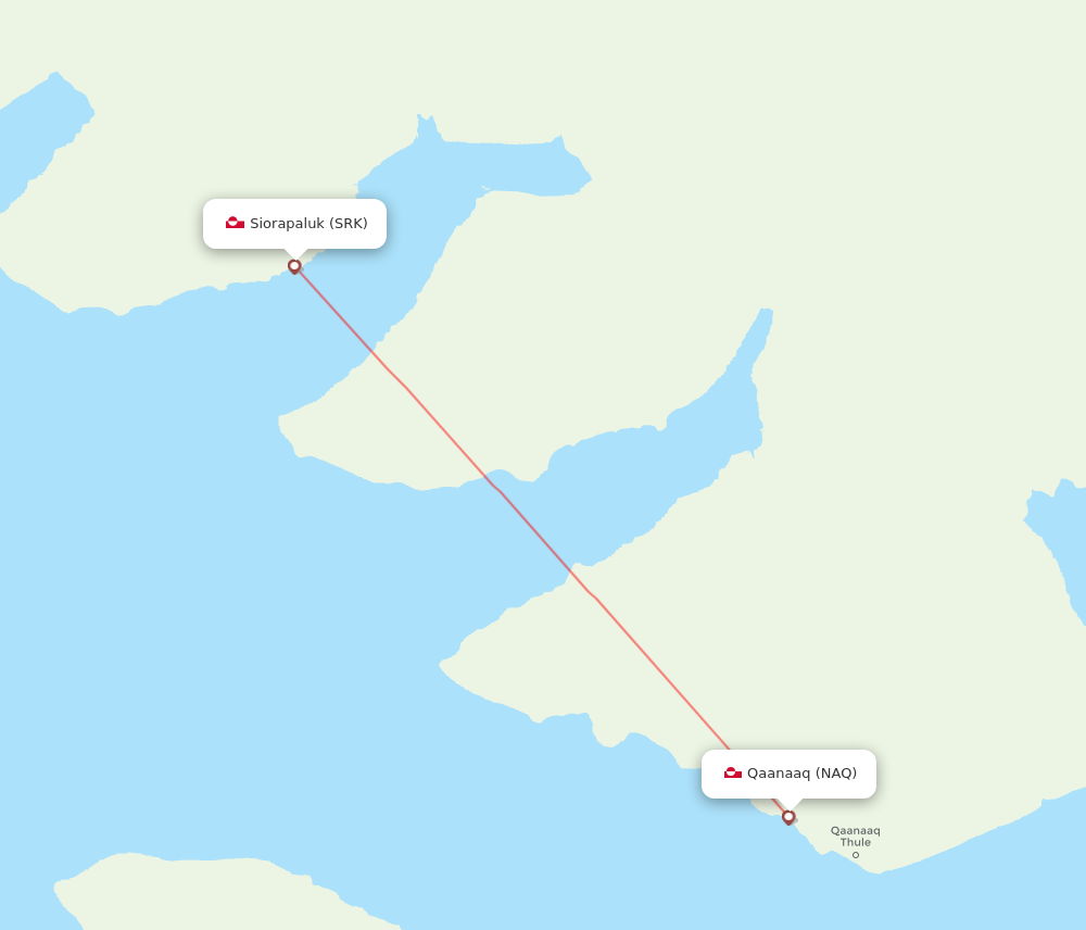 NAQ to SRK flights and routes map