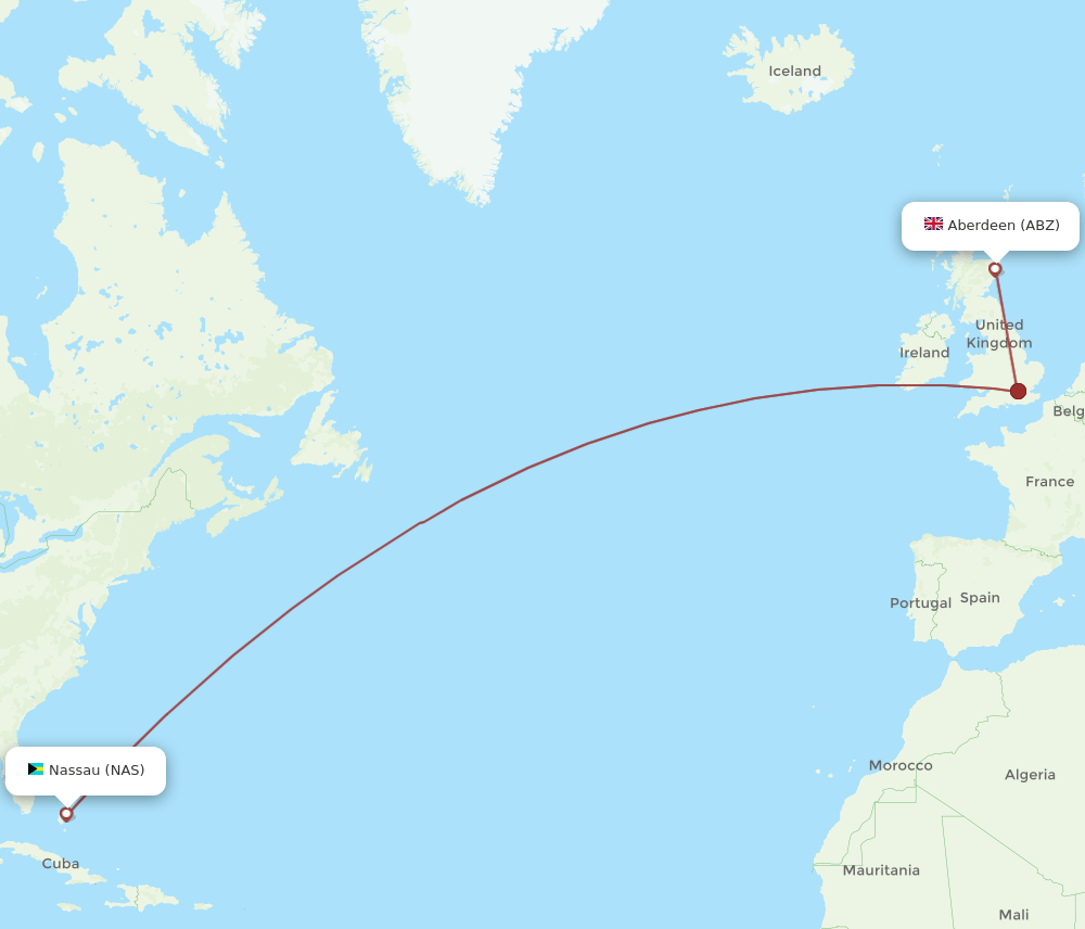 NAS-ABZ flight routes