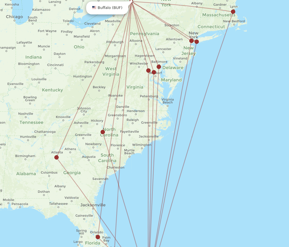 NAS-BUF flight routes