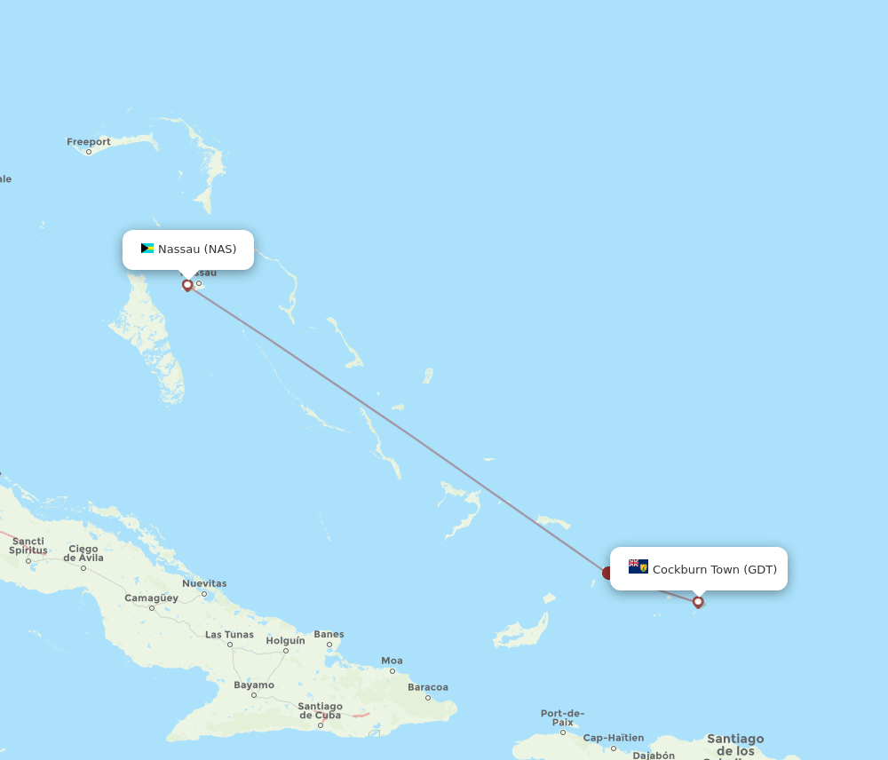 NAS-GDT flight routes