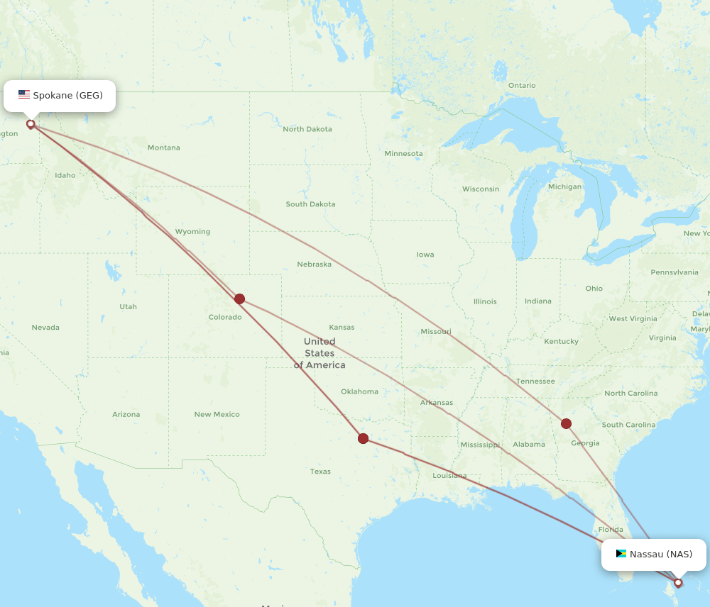 NAS-GEG flight routes