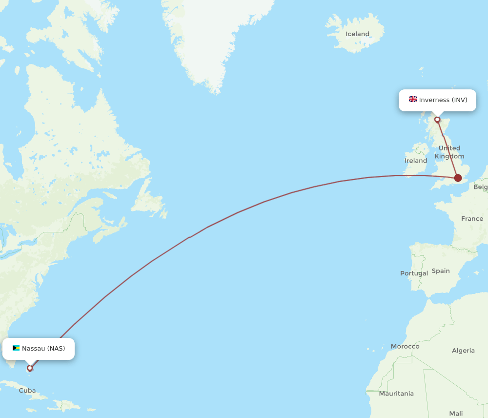 NAS-INV flight routes