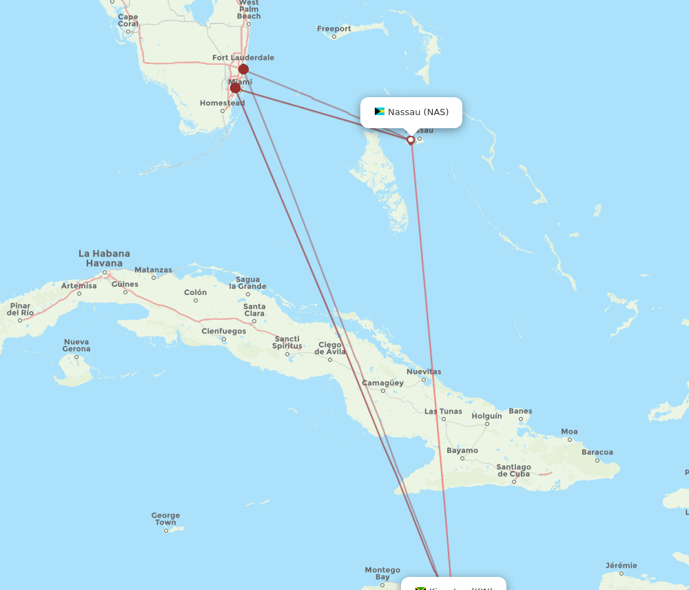 NAS-KIN flight routes