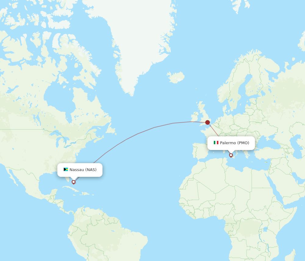 NAS-PMO flight routes
