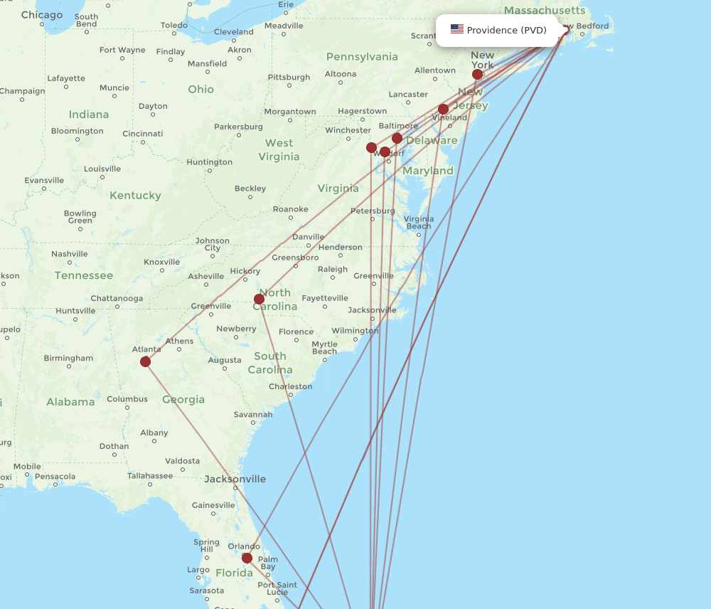NAS-PVD flight routes