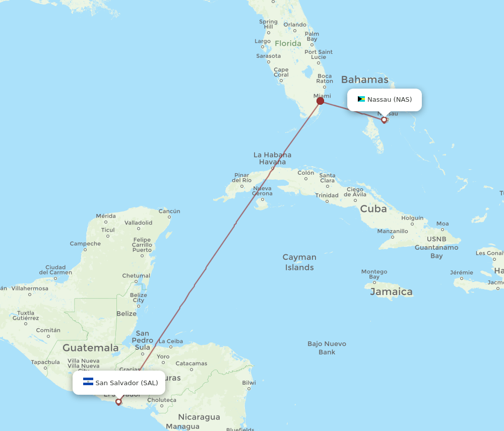 NAS-SAL flight routes