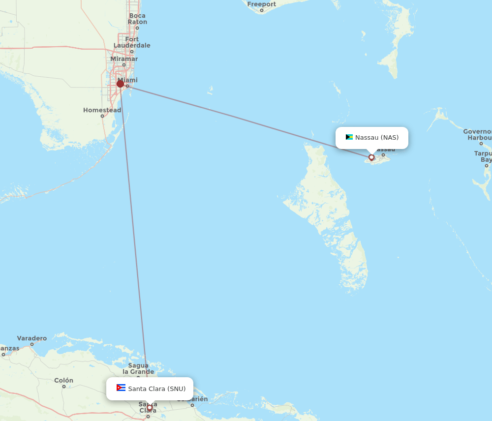 NAS to SNU flights and routes map