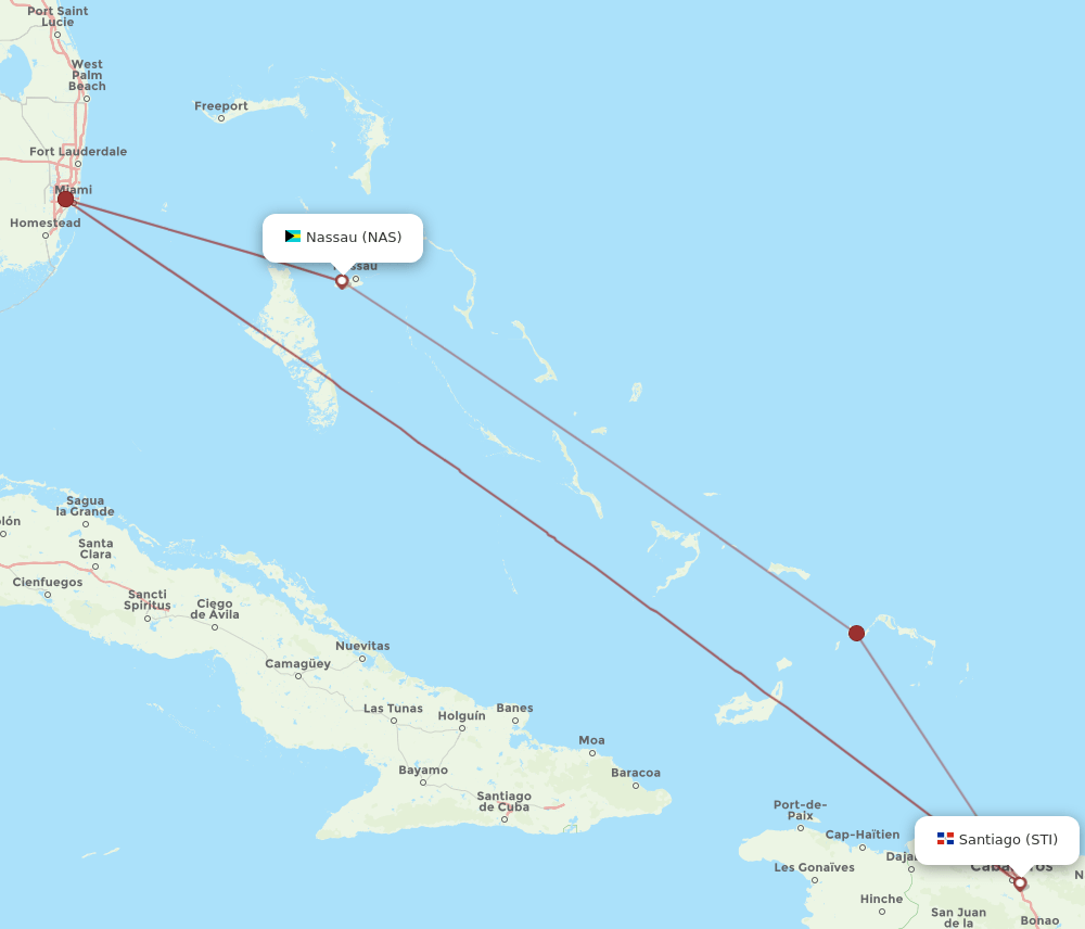 NAS-STI flight routes