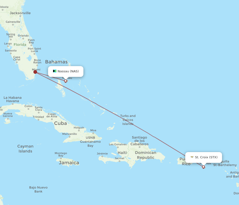 NAS-STX flight routes