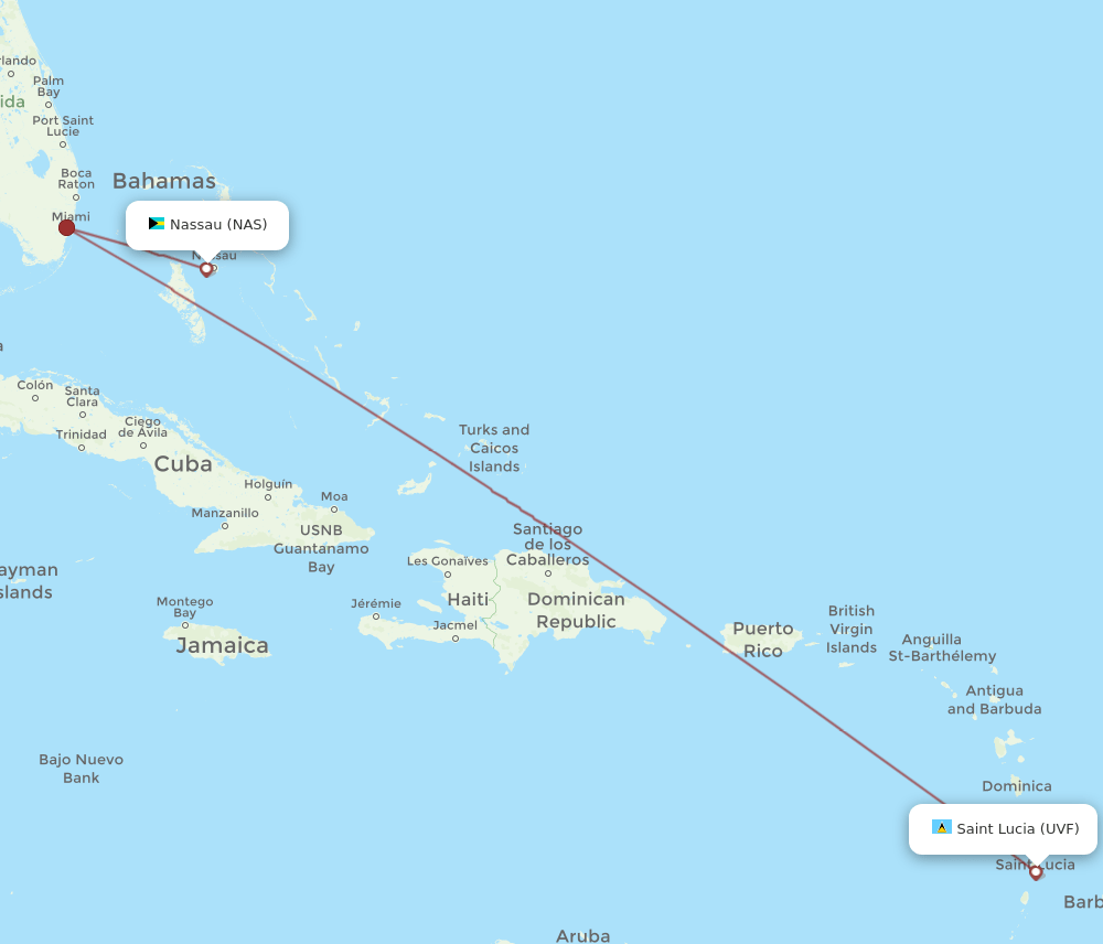NAS-UVF flight routes