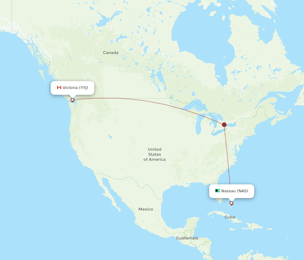 NAS-YYJ flight routes