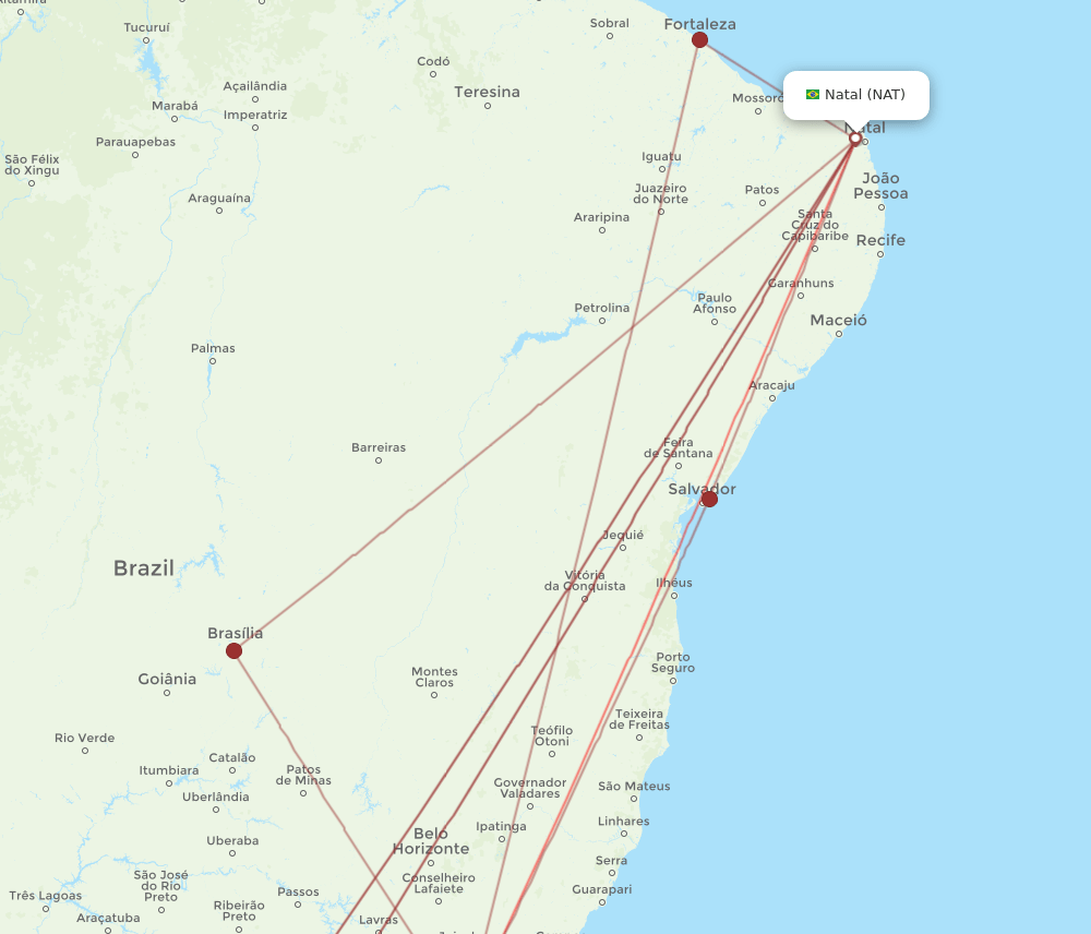 NAT-GIG flight routes