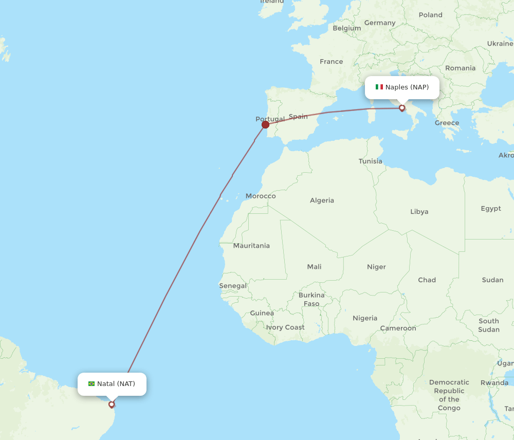 NAT-NAP flight routes