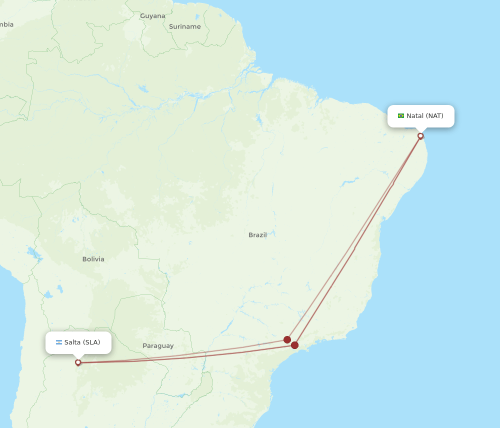 NAT-SLA flight routes