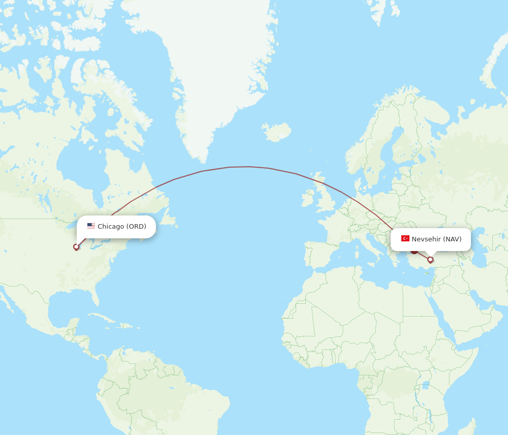 NAV-ORD flight routes