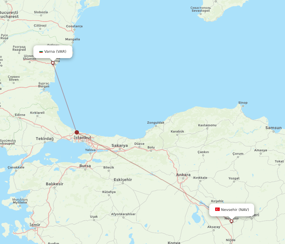 NAV-VAR flight routes