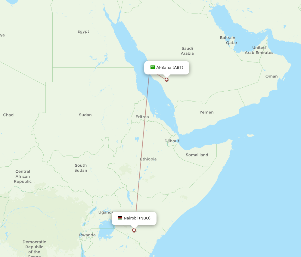 NBO-ABT flight routes