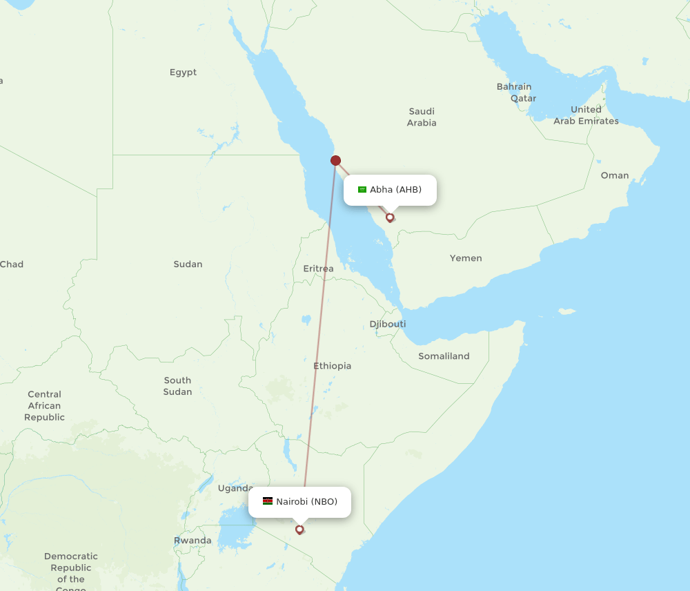 NBO-AHB flight routes